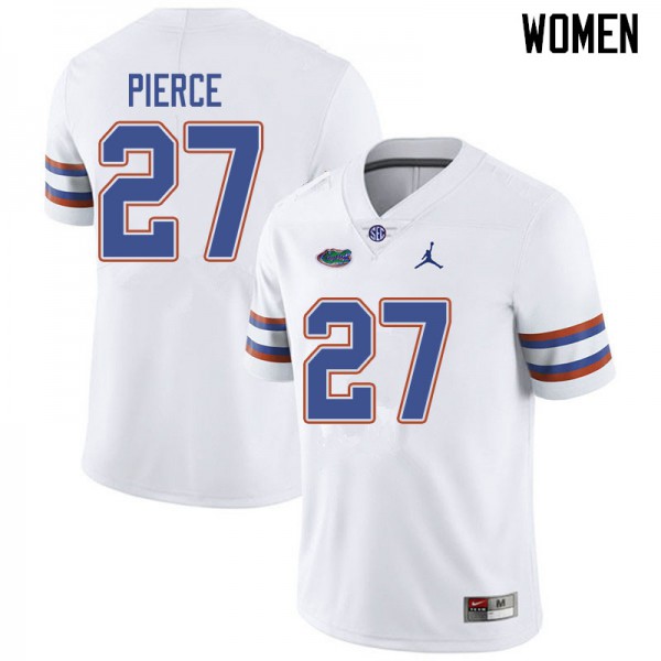 Jordan Brand Women #27 Dameon Pierce Florida Gators College Football Jersey White